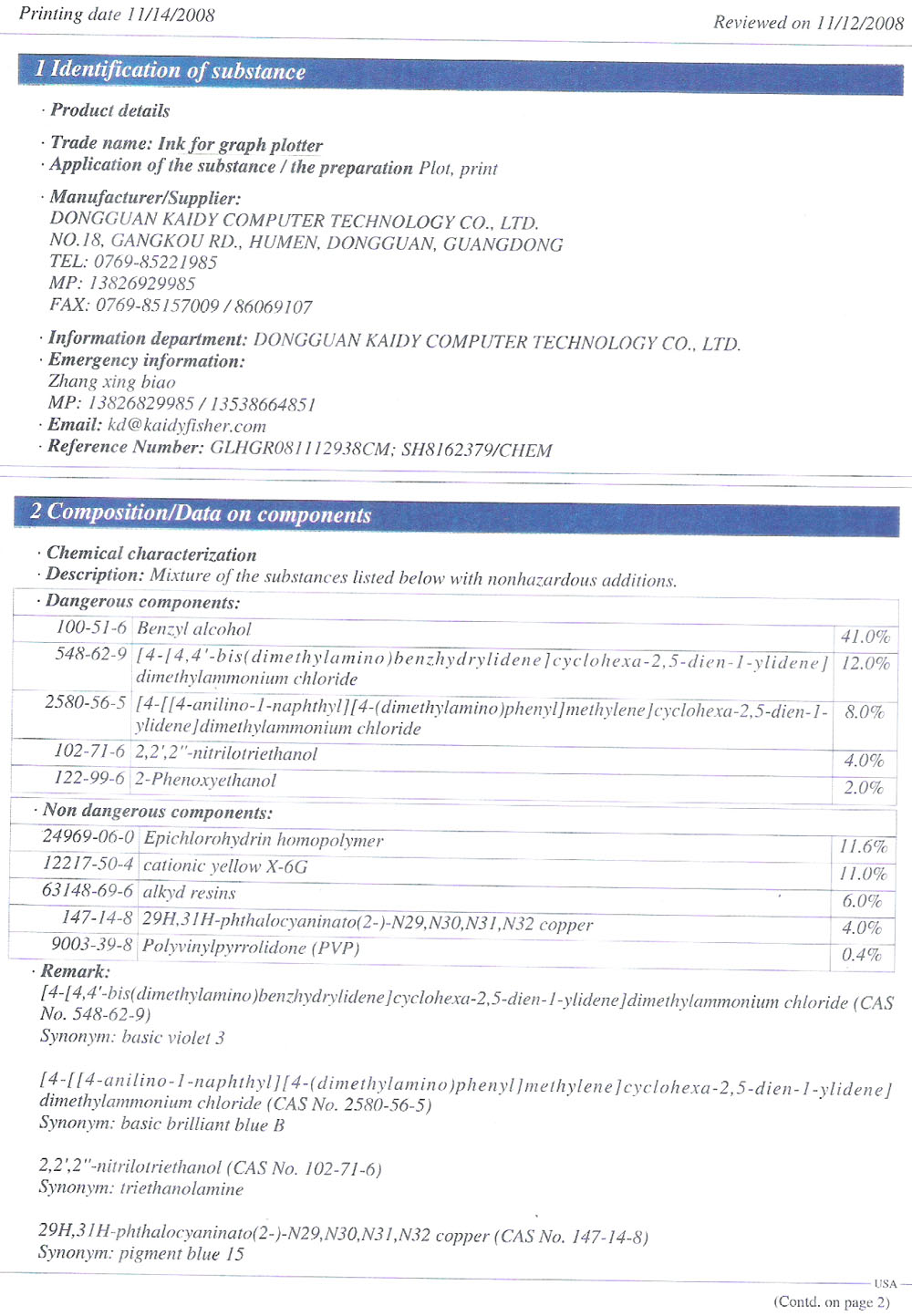 Material safety data 1